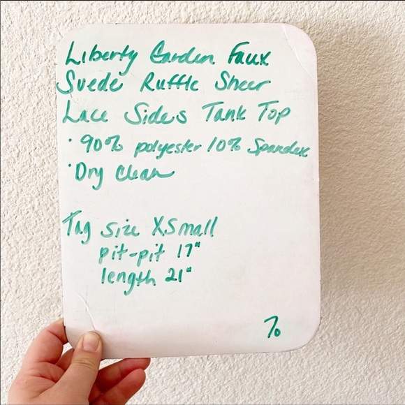 Anthropologie Hippie Vegan Suede Crochet Tank Top - Picture 5 of 5